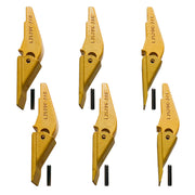 BDI Wear Parts Weld-on Flush Mount 2A Bucket Shanks 2AH Original Fab Bucket Teeth with Pins Backhole Excavator Bucket Digging Teeth Adapter - 6 Set
