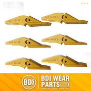 BDI Wear Parts Weld-on Flush Mount 2A Bucket Shanks 2AH Original Fab Bucket Teeth with Pins Backhole Excavator Bucket Digging Teeth Adapter - 6 Set