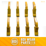 BDI Wear Parts Weld-on Flush Mount 2A Bucket Shanks 2AH Original Fab Bucket Teeth with Pins Backhole Excavator Bucket Digging Teeth Adapter - 8 Set