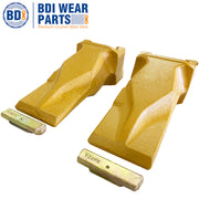 BDI Wear Parts V39SYL 1/2/5 Pack Bucket Teeth Esco Style Plus V39PN Flex Pins Dirt Bucket Teeth Fits Mini Excavator (2 Pack)