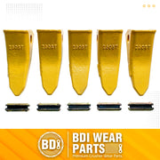 BDI Wear Parts 230ST Bucket Teeth 23 230 Series with TF23P Flex Pins for Mini Excavator Bucket Tooth - 5 Pack