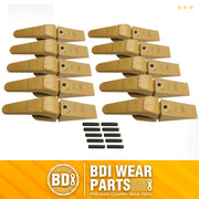 X156 Bucket Teeth for BDI Wear Parts Assembly Adapter, compatible with Bobcat Skid Steer and Caterpillar Hensley Style Mini Excavator.