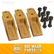 BDI Wear Parts 6684447 Trenching Bucket Teeth, Bobcat Style Skid Steer Backhoe Bolt On Tooth Unitooth - 3 PK
