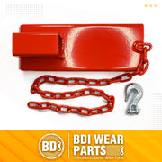 BDI Wear Parts Forklift Hook Receiver Tray Fork Trailer Traction Adapter, Fork Trailer Traction Adapter with Chain
