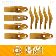 BDI Wear Parts 132-4720 1324720 Bucket Teeth for Caterpillar Aftermarket Teeth fit Skidsteer CAT Loaders Excavators - 10pk