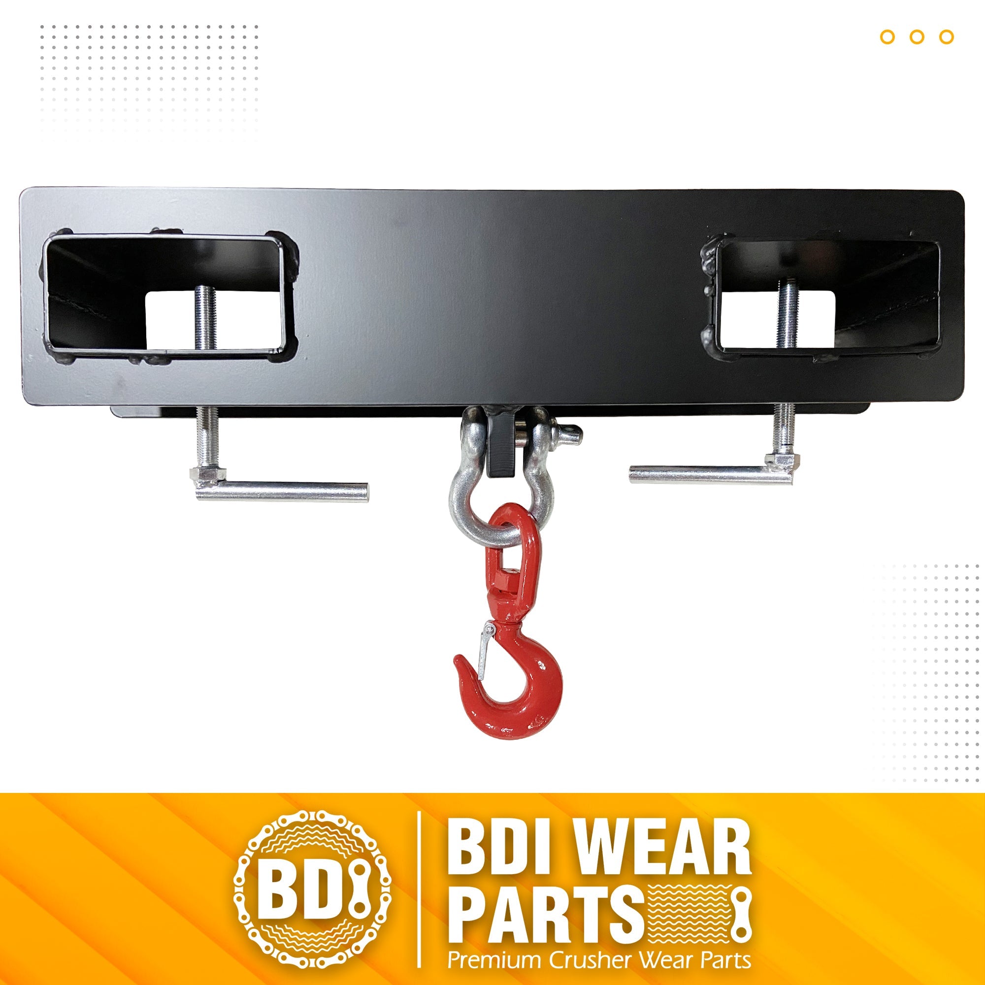 BDI Wear Parts 4000lbs Capacity Forklift Lifting Hook, Forklift Lifting Hoist with Swivel Hook, Forklift Mobile Crane Hook, Heavy Duty Forklift Attachments for Lifting Bag