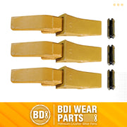 BDI Wear Parts Assembly U43792 Bucket Tooth Adapter +23 230 Bucket Teeth with TF23P Flex Pins Weld on Bucket Teeth for 23 & 230 Series Skid Steer loaders and excavators- 3 PK