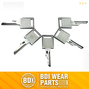 BDI wear parts 6693241-5 Ignition Key Compatible with Bobcat Skid-Steer Loader S530 S550 S570 S650 S590 S630 S750 S770 S850 A220 A300 T110 T140 T180 T190 T200 T250 T300 T320 T450 T550 T590