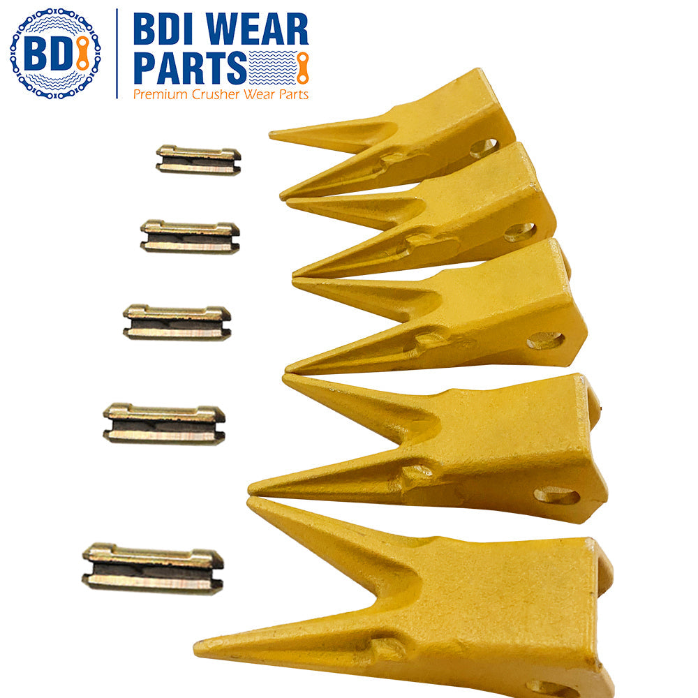 BDI Wear Parts 230WT 23FP 5 Pack Twin Tiger Bucket Teeth Felxpins 230 Series Adapter OEM BDI Tooth