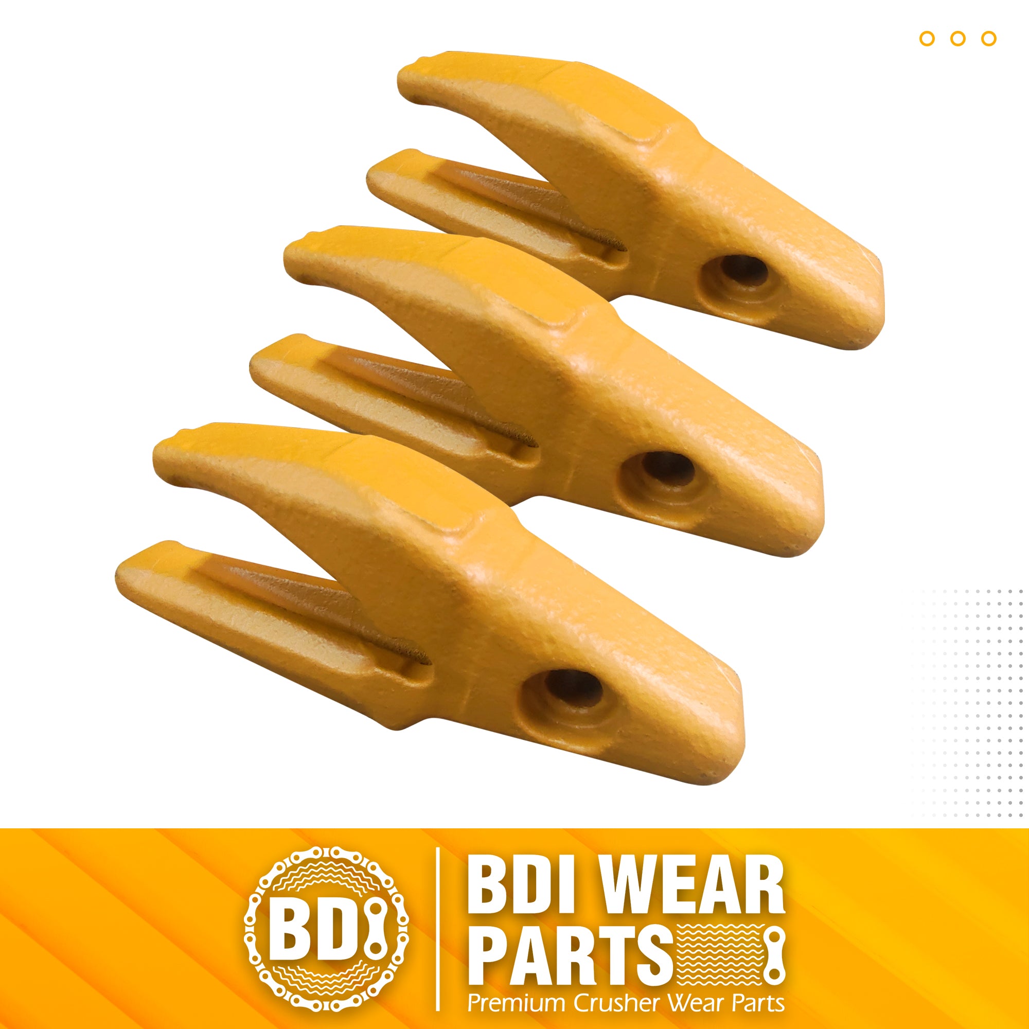 BDI Wear Parts 119-3204 Teeth Adapter, Excavator Weld On Shanks for 1U3202 Bucket Teeth- 3 PK