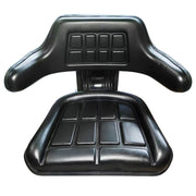 BDI Wear Parts Universal Adjustable Tractor Suspension Seat, Wrap Around Seat with Safety Belt,Tilt Fits for Forklift Riding Garden Lawn Mower John Deere Fiat Ford Kubota