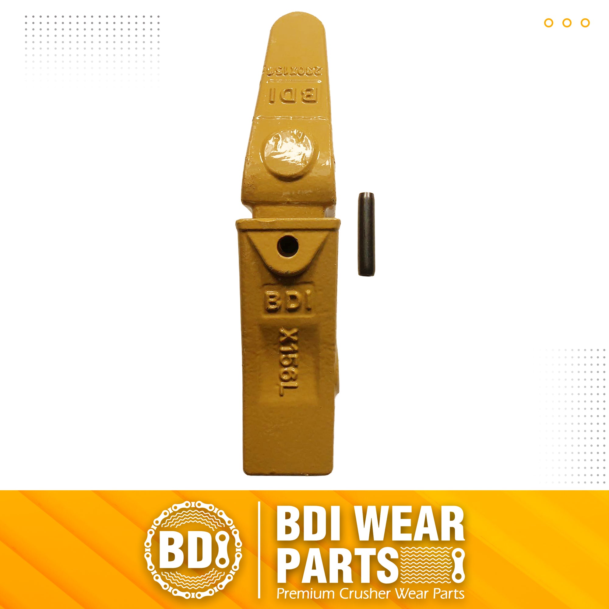 BDI Wear Parts Assembly 230X156 Backhoe Shank / X156L Bucket Teeth / P156 Flex Pin Bobcat Skid Steer Caterpillar Style for Mini Excavator - 1 Set