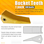 BDI WEAR PARTS 230SP Casting Backhoe Bucket Teeth with TF23P Flex Pins for 23 & 230 Series Skid Steer Loaders and Excavators - 1PK