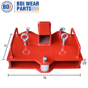 BDI Wear Parts Agricultural Machinery Product Trailer Hitch Receiver Forklift Towing Attachment Fit for Dual Pallet Forks