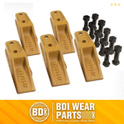 BDI Wear Parts 6684447 Trenching Bucket Teeth, Bobcat Style Skid Steer Backhoe Bolt On Tooth Unitooth - 5 PK