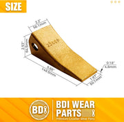 BDI Wear Parts 23 230 Series 230SP Bucket Teeth Replacement Teeth for Bobcat Bucket Tooth with 23p Flex Pin for Hensley Excavator - 10 Pack