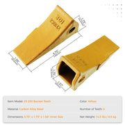 BDI Wear Parts 23 230 Series Skid Steer Bucket Digging Teeth/Tooth with TF23P Flex Pins - 10 Pack