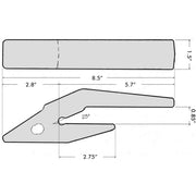 2 Pack 2740W23 H&L Weld On Adapter for 23 230 Bucket Teeth, Backhoes w/ 1