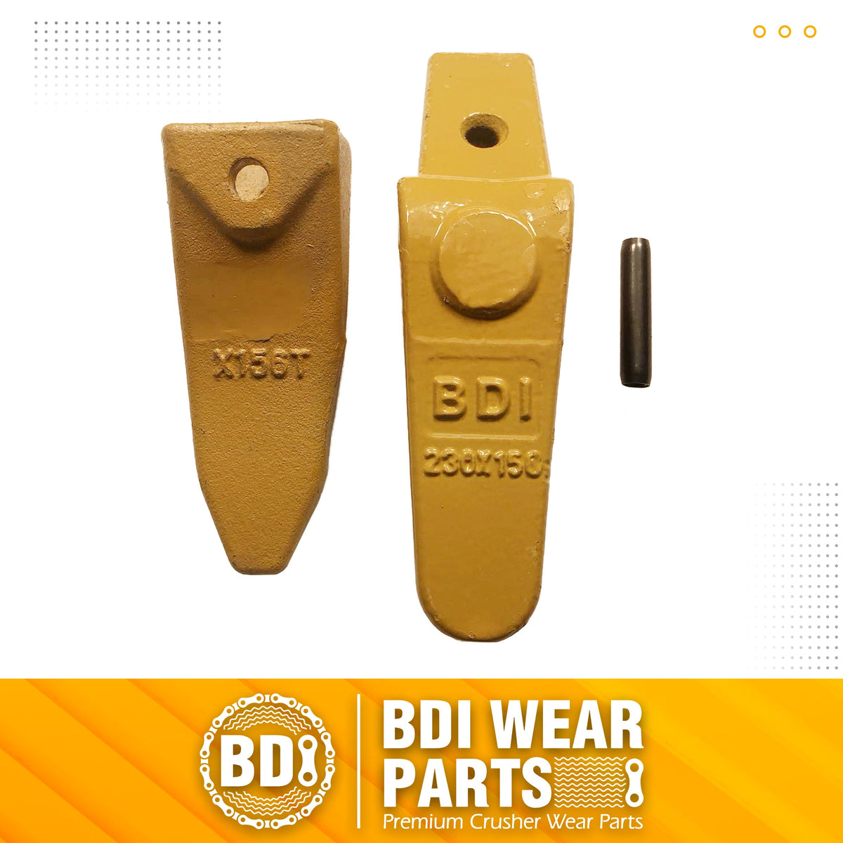 BDI Wear Parts Assembly 230X156 Backhoe Shank / X156T Bucket Teeth / P