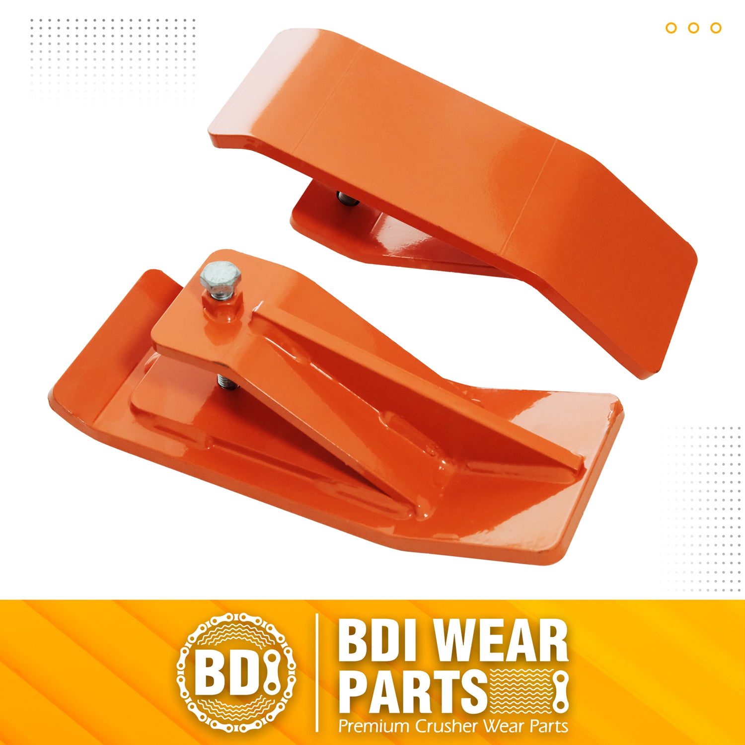 2PCS Tractor Bucket Protector Heavy Duty Steel Snow Plow Attachments Skid Edge Protector Turf Tamer Skid Protector with Lock Nuts and Bolts - Orange