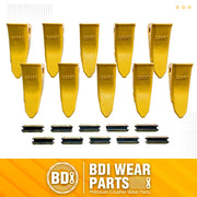 BDI Wear Parts 230ST Bucket Teeth 23 230 Series with TF23P Flex Pins for Mini Excavator Bucket Tooth - 10 Pack