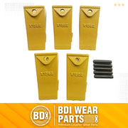 BDI Wear Parts 5PACK Bucket Teeth for Skid Steering and Small excavators, 5 X156S Bucket Teeth +5 pins. (5PACK)