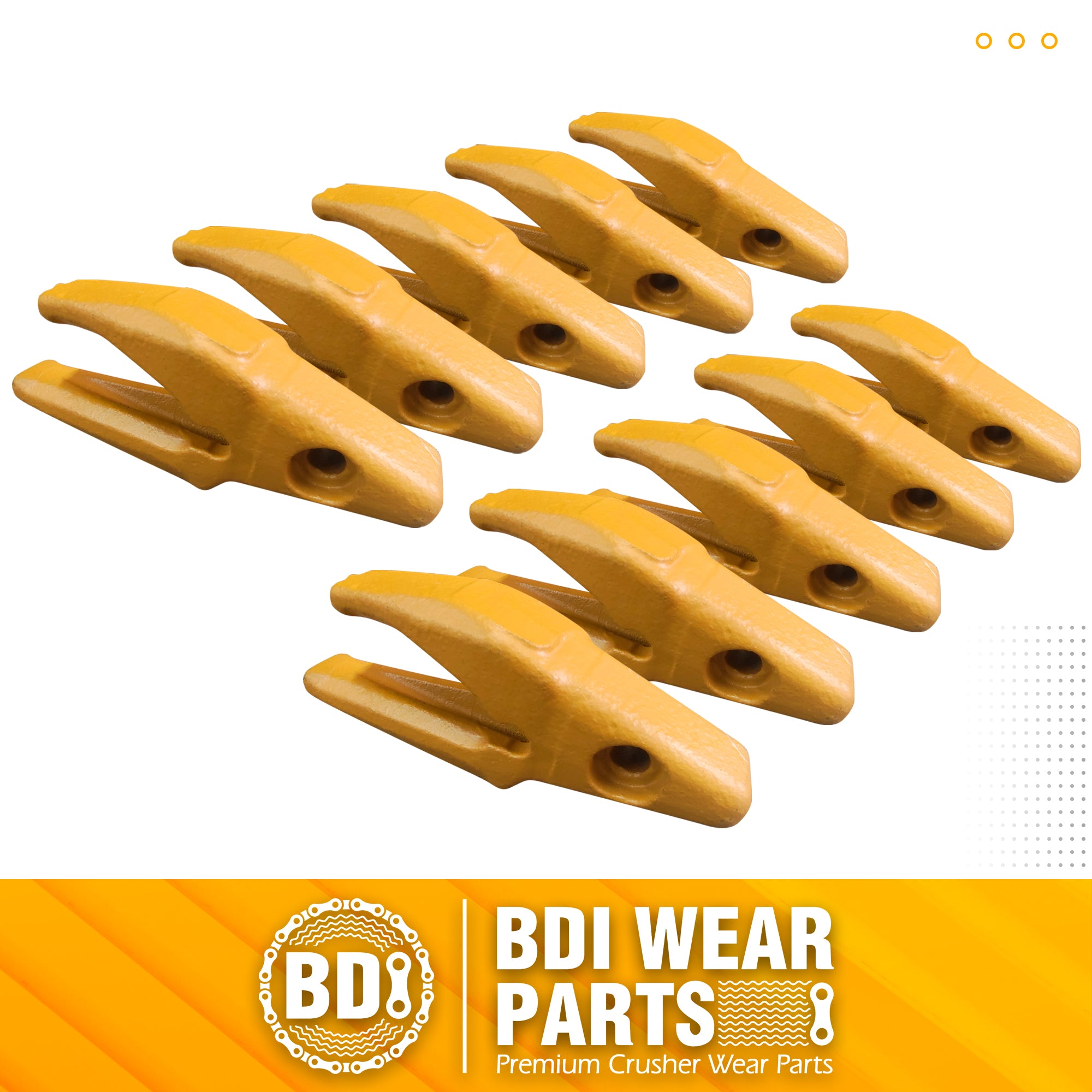 BDI Wear Parts 119-3204 Teeth Adapter, Excavator Weld On Shanks for 1U3202 Bucket Teeth- 10 PK