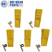 BDI Wear Parts 1U3202 5 Pack Caterpillar Style General Purpose Dirt Excavator Bucket Teeth Long Tip with Pins and Retainers