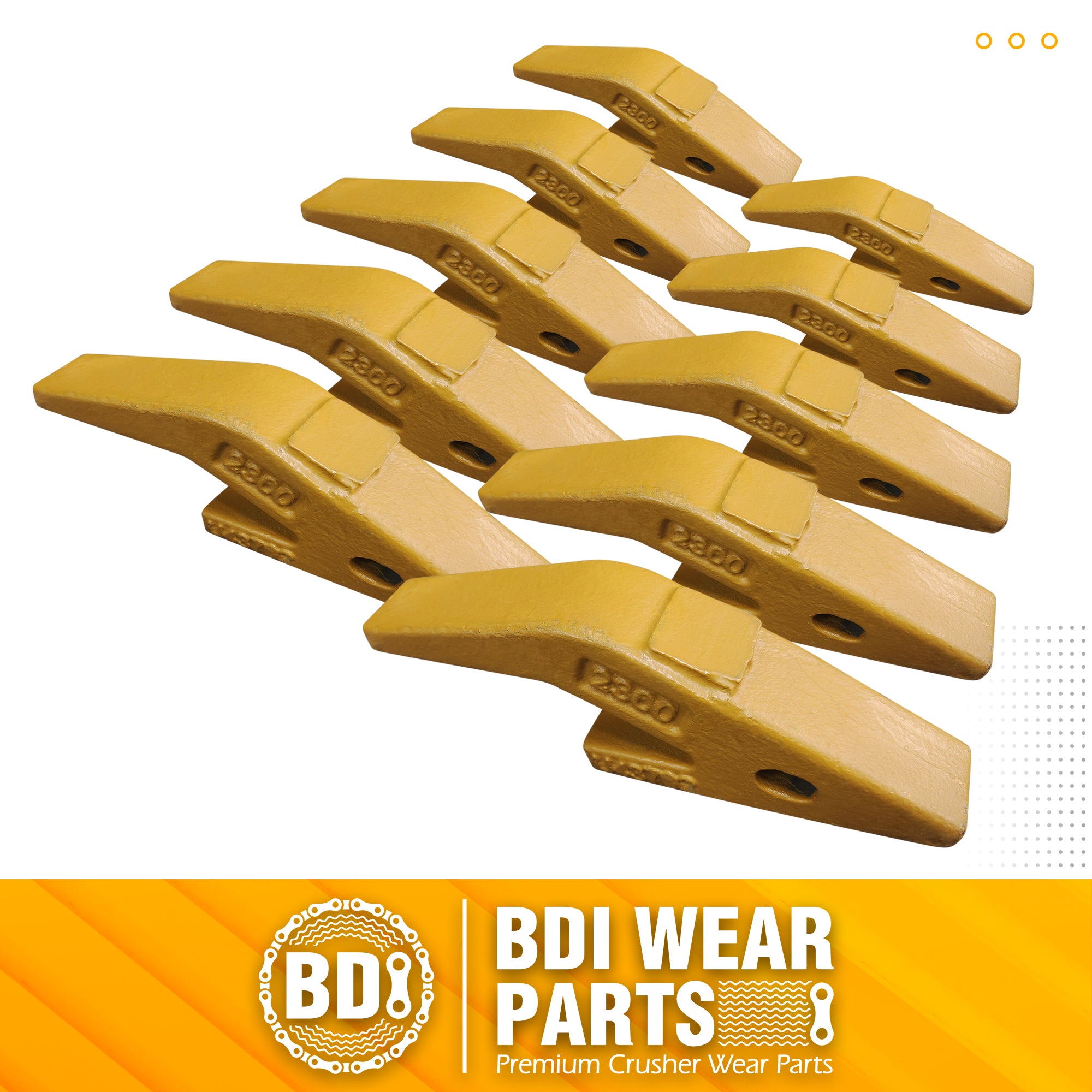 BDI Wear Parts U43792 Weld On Adapter for 23 230 Bucket Teeth, Backhoes-10Pk