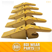 BDI Wear Parts Assembly 230X156 Backhoe Shank / X156S Bucket Teeth / P156 Flex Pin Bobcat Skid Steer Caterpillar Style for Mini Excavator - 5 Set