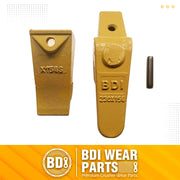 BDI Wear Parts Assembly 230X156 Backhoe Shank / X156S Bucket Teeth / P156 Flex Pin Bobcat Skid Steer Caterpillar Style for Mini Excavator - 1 Set