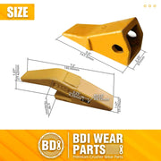 BDI Wear Parts Assembly U43792 Bucket Tooth Adapter +23 230 Bucket Teeth with TF23P Flex Pins Weld on Bucket Teeth for 23 & 230 Series Skid Steer Loaders and Excavators- 7PK