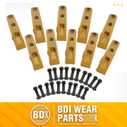 BDI Wear Parts 6684447 Trenching Bucket Teeth, Bobcat Style Skid Steer Backhoe Bolt On Tooth Unitooth - 10 PK