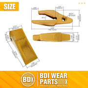 BDI Wear Parts Assembly Adapter 119-3204 Bolt On Shank / 1U3202 Excavator Bucket Teeth/Pins 8E6208 Retainers 8E6209, Caterpillar Bucket Tooth J200 Series - 7 Set