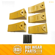 BDI Wear Parts 5PACK Bucket Teeth for Skid Steering and Small excavators, 5 X156S Bucket Teeth +5 pins. (5PACK)