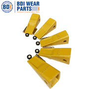 BDI Wear Parts 1U3202 5 Pack Caterpillar Style General Purpose Dirt Excavator Bucket Teeth Long Tip with Pins and Retainers