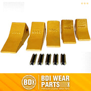 BDI Wear Parts 5 Pack 230S Bucket Teeth Assembly 23TF Set of 5 Medium Wear Weld On Shank