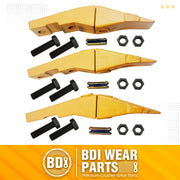 BDI Wear Parts 6737322Y, Assembly Bobcat Style Bucket Teeth 6737325 / Adapter 6737324 / Flex Pin 6737326/ Bolt and Nut (3 Set)