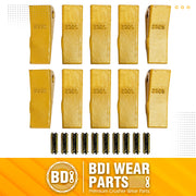BDI Wear Parts 23 230 Series 230S Bucket Teeth Replacement Teeth for Bobcat Bucket Tooth with 23p Flex Pin for Hensley Excavator - 10 Pack