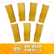 BDI WEAR PARTS 230SP Casting Backhoe Bucket Teeth with TF23P Flex Pins for 23 & 230 Series Skid Steer Loaders and Excavators - 9PK