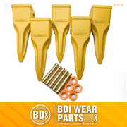 BDI Wear Parts 5PACK 1U3352TL, Single-Pointed Rock Tooth of Excavator Bucket with pin Suitable for Cat J350 Series