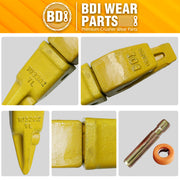 BDI Wear Parts Assembly Adapter 119-3204 Bolt On Shank / 1U3202TL Excavator Bucket Teeth/Pin 8E6208 Retainer 8E6209, Caterpillar Bucket Tooth J200 Series - 3 Set