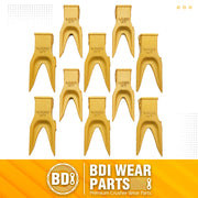 BDI Wear Parts 1U3202WTL Hensley Style Bucket Teeth for Excavator Buckets Caterpillars Tractor Bucket Teeth for Loader Skid Steer (10 Pack)