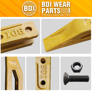 1358203 Bucket Teeth 6Y6335 Caterpillar Style Backhoe Loader / Excavator Unitooth with Bolts and Nuts - 3 Set