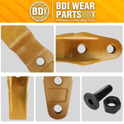 BDI Wear Parts 132-4720 1324720 Bucket Teeth for Caterpillar Aftermarket Teeth fit Skidsteer CAT Loaders Excavators w/Bolts and Nuts - 3PK