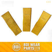 BDI WEAR PARTS 230SP Casting Backhoe Bucket Teeth with TF23P Flex Pins for 23 & 230 Series Skid Steer Loaders and Excavators - 3PK