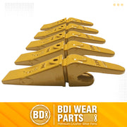BDI Wear Parts Assembly 230X156 Backhoe Shank / X156L Bucket Teeth / P156 Flex Pin Bobcat Skid Steer Caterpillar Style for Mini Excavator - 5 Set