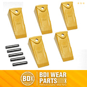 X156 5 Pack Dirt Teeth Hensley Style Bucket Teeth/Tooth & 5 P156 Roll Pins