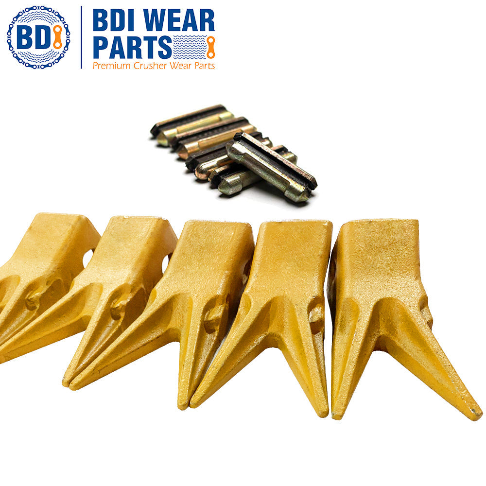 BDI Wear Parts 23 230 Series 230WT Bucket Teeth Replacement Teeth for Bobcat Bucket Tooth with 23p Flex Pin for Hensley Excavator - 10 Pack