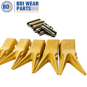 BDI Wear Parts 23 230 Series 230WT Bucket Teeth Replacement Teeth for Bobcat Bucket Tooth with 23p Flex Pin for Hensley Excavator - 10 Pack